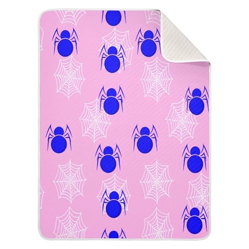 Burbuja Webs on Pink Baby Blanket for Boys Girls, Nursery Soft Warm Swaddling Receiving Baby Blankets, 30x40 in Toddler Blanket
