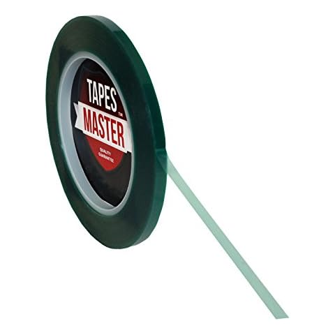 Tapes Master 1/4" X 72 Yds Green Polyester Powder Coating Silicone Adhesive High Temperature Tape Cover