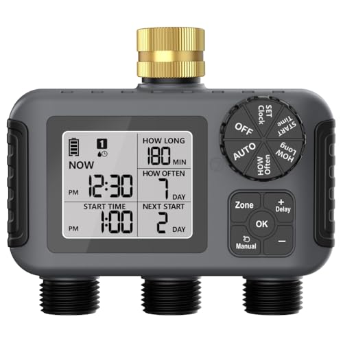Programmer l'irrigation facilement avec ce timer à eau automatique digital 3 voies - 2