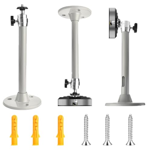 MOAZIFI Beamer Halterung, Beamer Wandhalterung & Deckenhalterung Universal - Aluminium Projektorhalterung 360° Drehung, inkl. 3 Gummifüßen + 3 Schrauben für Decken/Wandmontage