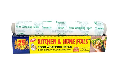 Image of Kitchen & Home FOILS Butter Paper Roll Food Wrapping Paper 25 Metres| Biodegradable | 100% Oven & Microwave Safe Upto 220C, No Added Wax or Coating, Food Safe, Parchment Paper for Baking Pack of 3