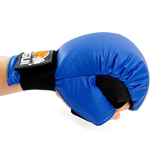 Luva Karate Jugui - Adulto e Infantil - Jugui (Infantil - Até 1,30m de altura, Azul)