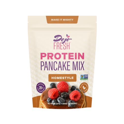 Dojo Fresh Homestyle Protein Pancake Mix, Plant-Based & Vegan, 28g Protein per Serving, Non-GMO, Just Add...