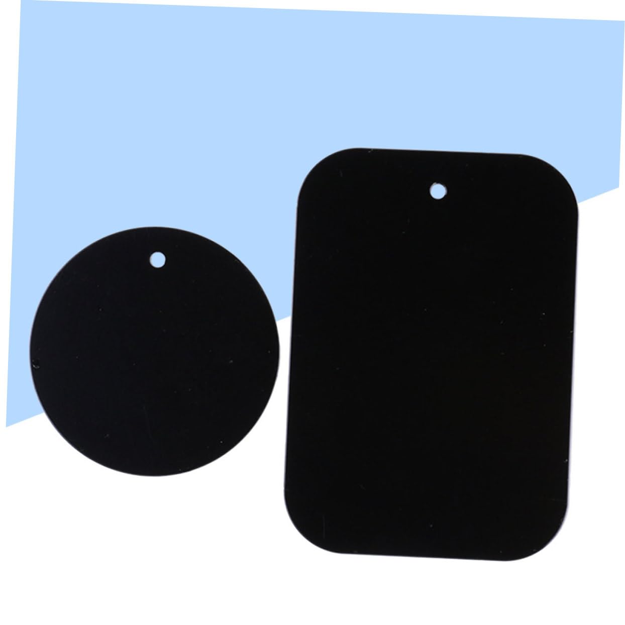 UPKOCH 12 Pcs Vehicle Metal Plate Round Metal Plate Car Holder for Mobile Phones Car Mount Holder for Cell Phone Anti Scratch Square Mount Metal Plate Smooshmellow Iron Sheets Magnet