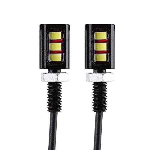 2PCs LED Car Motorcycle Licença Placa Luzes Lâmpada Auto traseira parafuso dianteiro parafuso lâmpad