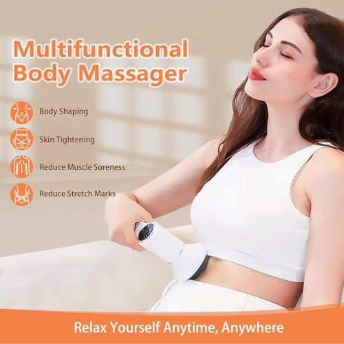 Image of Full Body Wireless Manipol Massager with 6 Versatile Attachments Full-Body Pain Relief & Relaxation For Shoulder, Abs, Hips, Thighs, Calves, Feet, Neck, Hand Massage Simming, Toning & Relaxing (White)