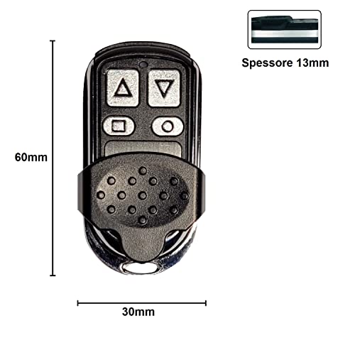 ATEC - Telcomando Universale Long Life a Frequenza Fissa 433,92 MHz con 4 Pulsanti e Batteria 12V NON Idoneo per Rolling Code (3Volts (3pz))