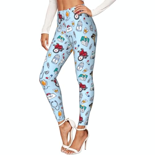 Leggings de yoga animados y elásticos para mujer en largo completo de descanso