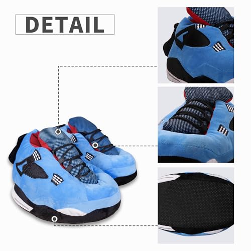 Image of Plush Sneaker Slippers, 17 Styles-Quiet Soles (No Waking Loved Ones), Anti-Slip Dry Indoor, Cozy for Cold Days, US 8-12 Unisex