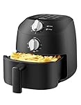 COMFEE' Compact 2.1 Quart Air Fryer with 12 Menu Options, Adjustable Timer & Temperature Control 180-400 degrees F, Dishwasher-Safe Nonstick Fry Basket with Stainless Steel Finish