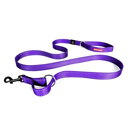 EzyDog Vario 4 Multi-function Dog Lead| 3-6 foot Adjustable Dog Lead, Purple
