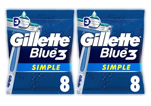 Gillette Blue 3 Simple Einwegrasierer Männer, 8 Rasierer mit...