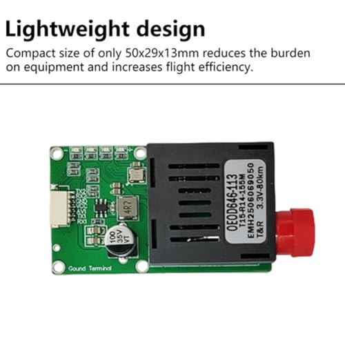 Módulo transceptor óptico TTL de 80 Km con interfaces seriales UART SBUS 2