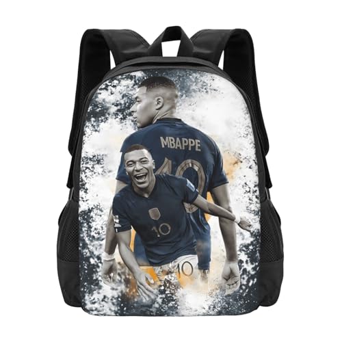 Image of #10 Mbappe #7 Adult Simplicity Backpacks Bag Laptop Bag Bookbag Backpack 16.5 Inch For Daily