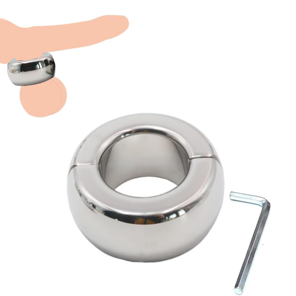 Edelstahl Cock Ringe Schwerer Hoden Ballstretcher Hodenring Erotik CBT Bondage-Ring Hodenstrecker SM Hodengewicht Hodenballstretcher Sexspielzeug für Männer (S)