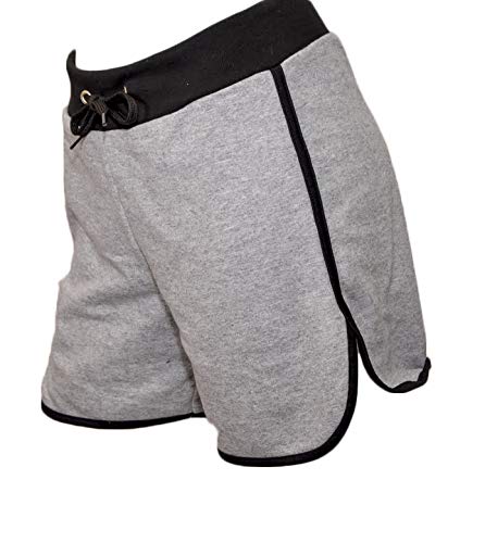 Kit de 3 Shorts Feminino Moletinho New Basic (Preto, Chumbo, Rosa, G)