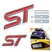 HPOW Focus ST Fiesta ST Emblems Grille Decal + ST Sign Vehicle Rear Part Badge Sticker