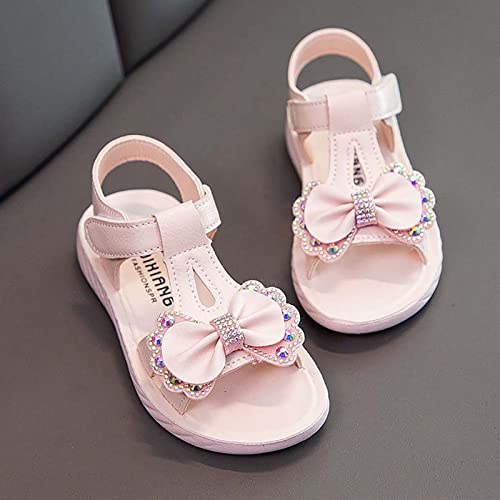 2025 Girls Sandals Kids Open Toe Ankle Strap Dress Shoes Wedding For Toddler Kids Bow Princess Shoes3