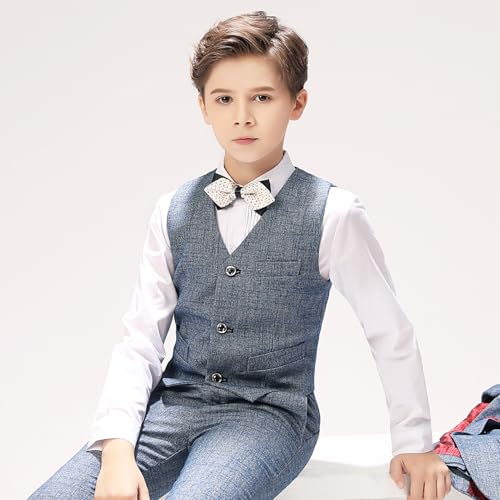 Boys Formal Suit Vest Solid Vest for Toddler Kids Formal Wedding Outfit4