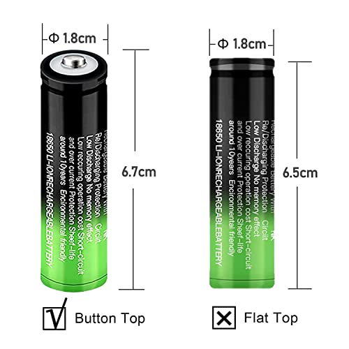 Rechargeable Batteries, High Capacity 3.7V Batteries Low Self Discharge (6Pack) - Image 2
