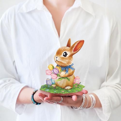 Freshcut Paper Pop Up Cards, Mini Easter Bunny, 6 Inch