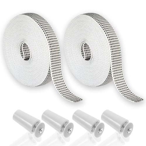 noni.es online shop Cinta Persiana (14mm x 6m), Topes de persiana (40mm) Blancos de PVC Todo Incluido estándar para Cualquier Tipo de persiana, Correa persiana, Cinta persiana Enrollable.