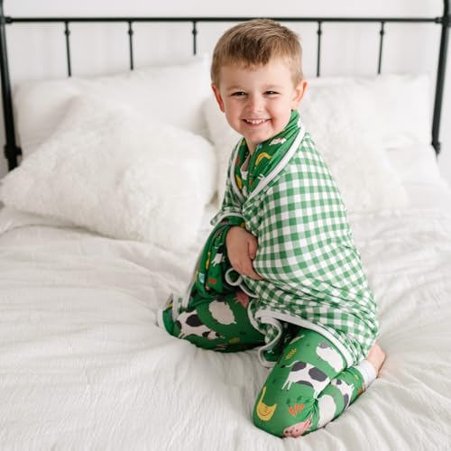 Image of Little Sleepies Cloud Blanket, 50 inch x 50 inch, Large, Green Farm Animals
