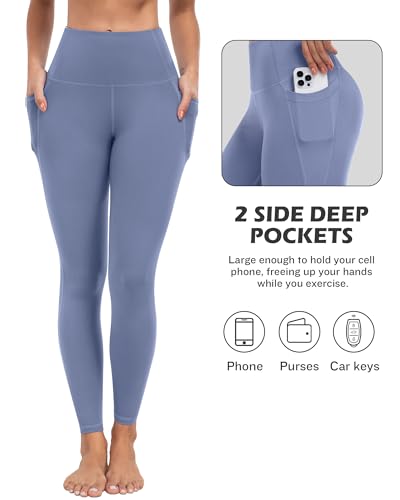 Image of ATHVOTAR Leggings with Pockets for Women, 7 Packs High Waisted Workout Tummy Control Yoga Pants