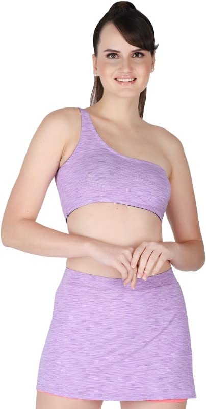 Womens Polyester Seamless Non-Padded Single Shoulder Sports Bra - Slide Bra-image-38