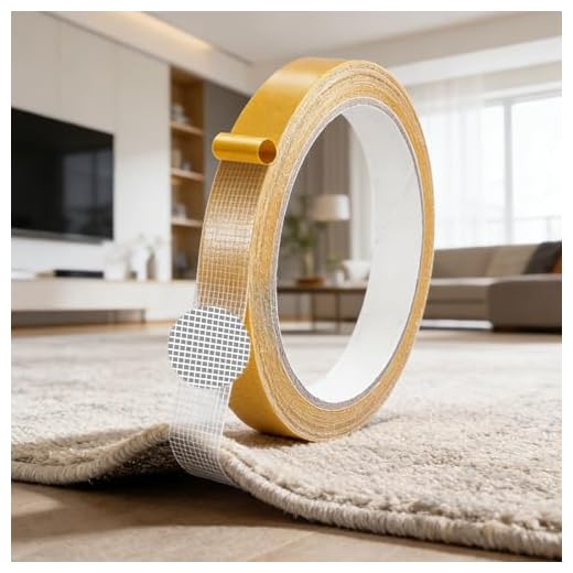 Heavy Duty Double Sided Tape- Non Slip Rug Gripper Tape for Hardwood Floors,for Section Rugs,Mats,Carpets,Tile(0.59IN×32FT)