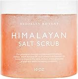 Brooklyn Botany Himalayan Salt Body Scrub - Moisturizing and Exfoliating Body, Face, Hand, Foot Scrub - Fights Stretch Marks, Fine Lines, Wrinkles - Great Gifts for Women & Men - 10 oz