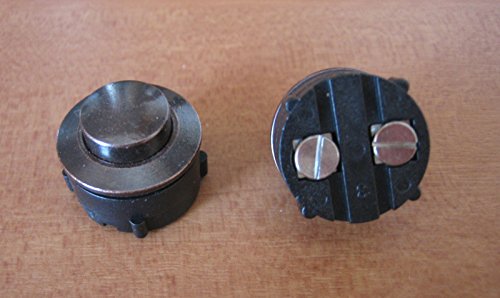 Preisvergleich Produktbild SCHARF metall design Klingel, Messing Klingeltaster, Klingelknopf, Taster brüniert