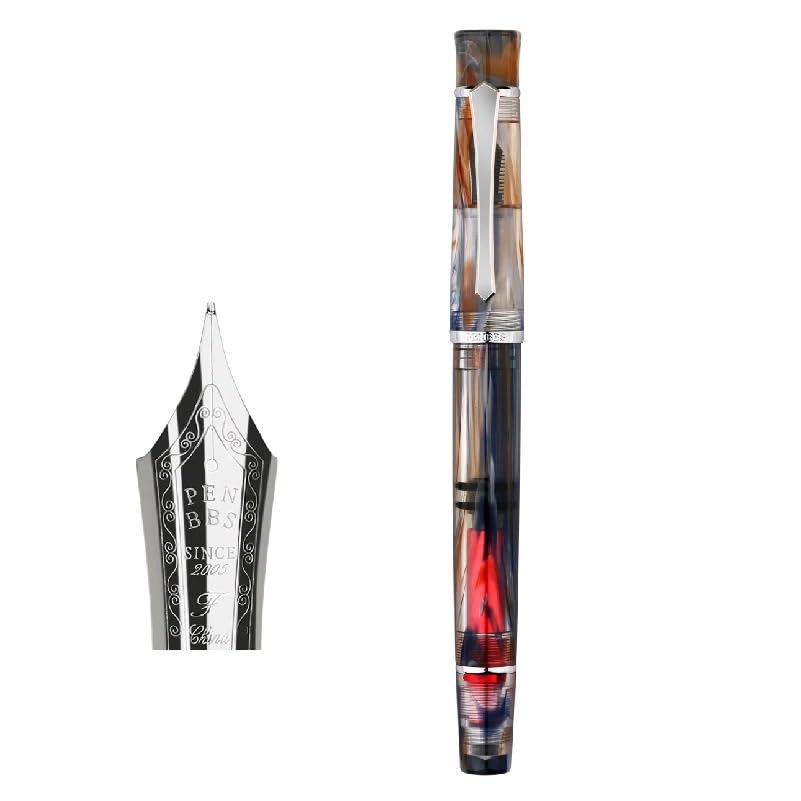 Stylo plume à piston haut de gamme en acrylique cristallin pour signature