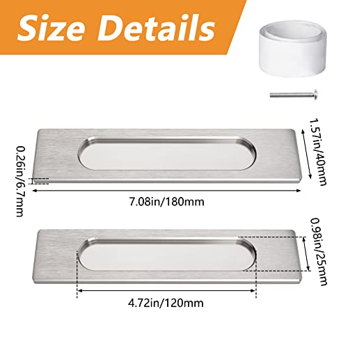 MOROBOR 18CM Self-Stick Rectangual Sliding Door Pulls - Image 2