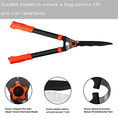 Lopper Hedge Shear & Pruner Combo Set, Yrtsh 3-Piece Gardening Tool, Heavy Duty Tree & Shrub Care Kit For Yard, Garden & Lawn, Professional Hedge Clippers Tree Trimmer For Indoor & Outdoor Gardening #TOP2