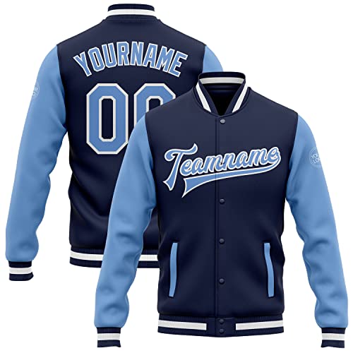 Youth Boys Mens Baseball Letterman Jacket, Custom Varsity Jackets Women Personalized Sports Sweatshirts Bomber Coats