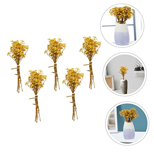 Ramo seco DIY Gypsophila 5 pcs para decoración miniatura 5