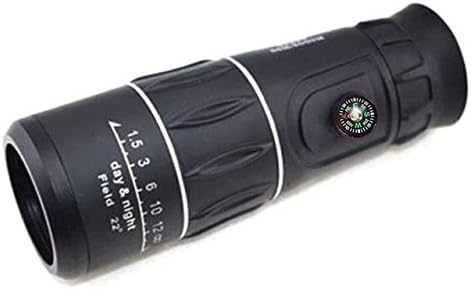 Newbaogu 26 X 52 Spy Scope Zoom Brass Monocular Pirate Telescope with Compass for Outdoor Camping