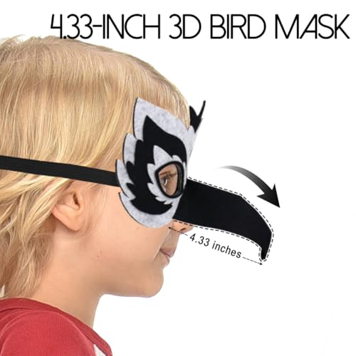 iROLEWIN Bird-Costume-Eagle-Wings for Kids Headband Parrot Owl Dress Up Toys Christmas Birthday Gifts for Girls Boys 3+