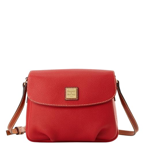 Dooney & Bourke Handbag, Pebble Grain Flap Crossbody - Red