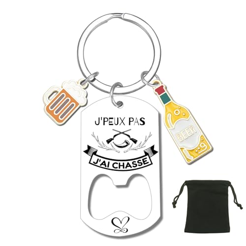 LUODAN Cadeau Porte-clés - Spécial Passionnés- J'peux pas, J'ai - pour Basket Chasseur Football...