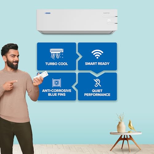 Image of Blue Star 1.3 Ton 3 Star, Inverter Split AC (Copper,Convertible 5 in 1 Cooling, Auto Defrost, Multi Sensors, Dust Filters, Blue Fins, IC315YNU,White)