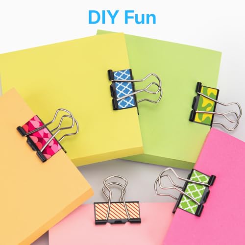 Image of OWLKELA 160 Pcs Medium Binder Clips, 1 inch, Black