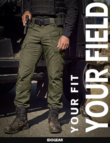 IDOGEAR Flex Tactical Pants Men's Ripstop Trousers Water-Resistant Lightweight Cargo Hiking Work Pants for Urban & Outdoor - Image 5