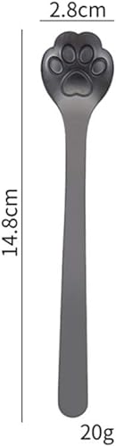 Miniatura 7 de Luxshiny Cuchara de café con pala, 5 cucharas de café, cucharas de acero inoxidable, cucharas de animales, cuchara para revolver para café, postre,