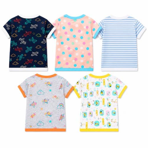 Image of Tinchuk Baby Boy's & Baby Girl's Printed T-Shirt /Jhabla /Nightsuits with Assorted Prints- Multi-Pack