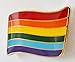 Rainbow LGBT Gay Pride gewellt Flagge Pin Badge