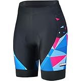 【Hidratación,transpirable】: los pantalones de ciclismo para mujer están acolchados de 80% nailon, 20% elastano, lo que garantiza una óptima disipación de la humedad y mantiene la piel seca durante el entrenamiento o la equitación y puede respirar sin obstáculos.