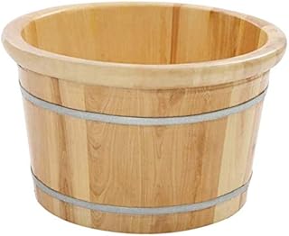 Barril de madeira Spa para os pés Presente doméstico Madeira maciça Madeira maciça natural Banheira para pés Barril engrossar Bacia para pés De madeira Suave e delicada balde de pedicure Saúde Banho