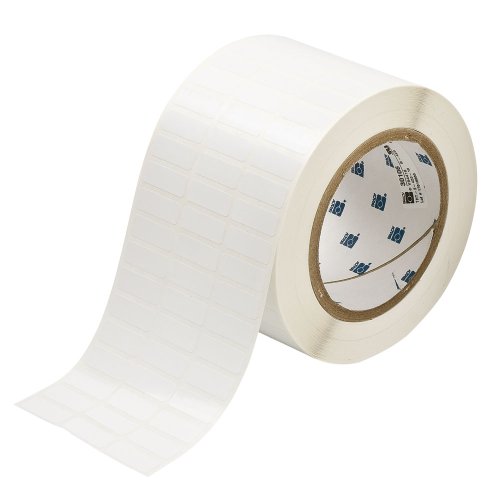 Brady THT-3-423-10 1" Width x 0.375" Height, B-423 Permanent Polyester, Gloss Finish White Thermal Transfer Printable Label (10000 per Roll)